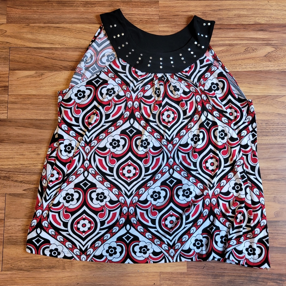 Studio 1940 Plus Size Sleeveless Blouse 22 24 - Picture 2 of 4